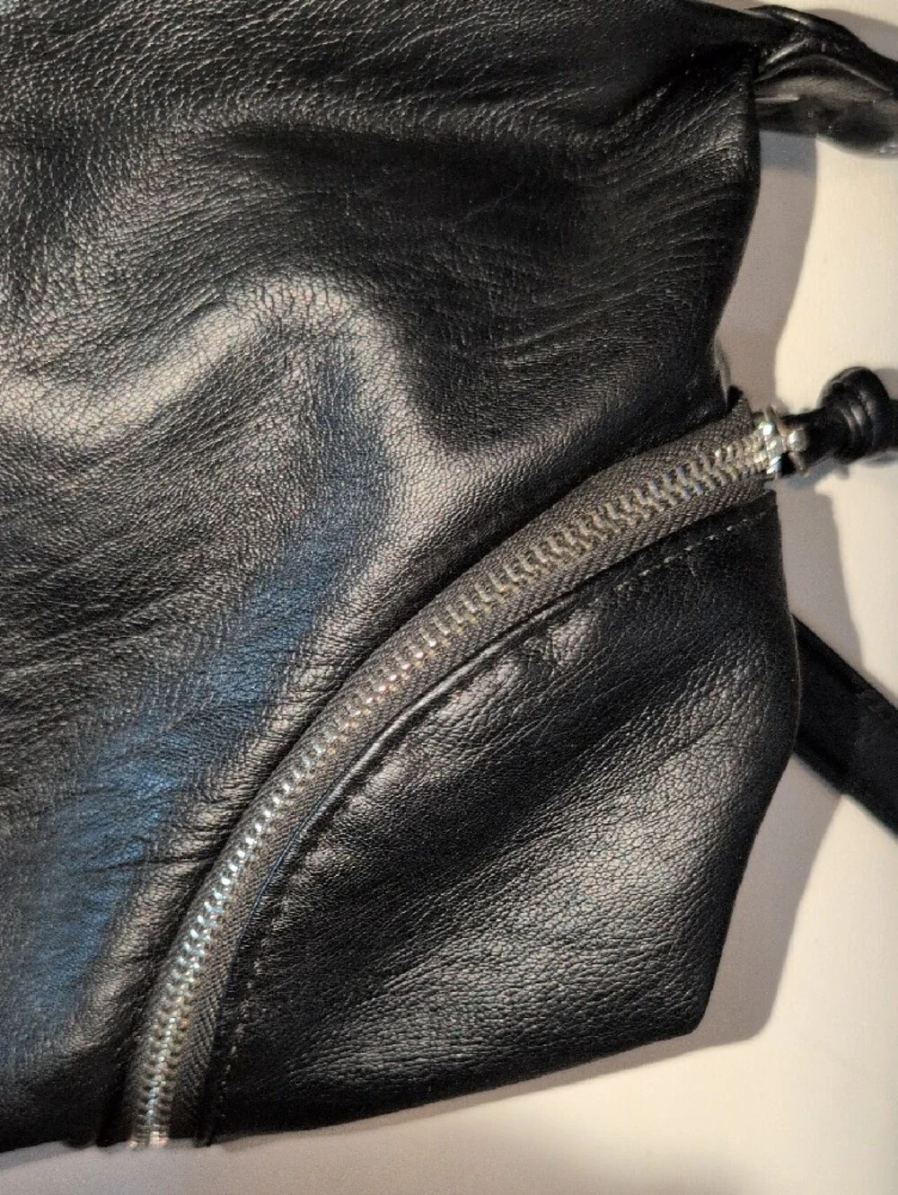 Sam Hadley Black Shoulder Bag with Silver Hardware